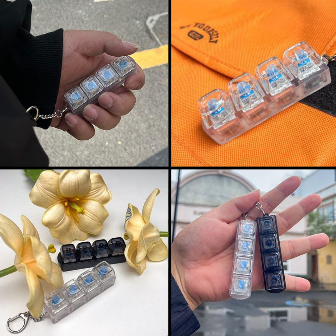 Anti-stress keyboard keychain