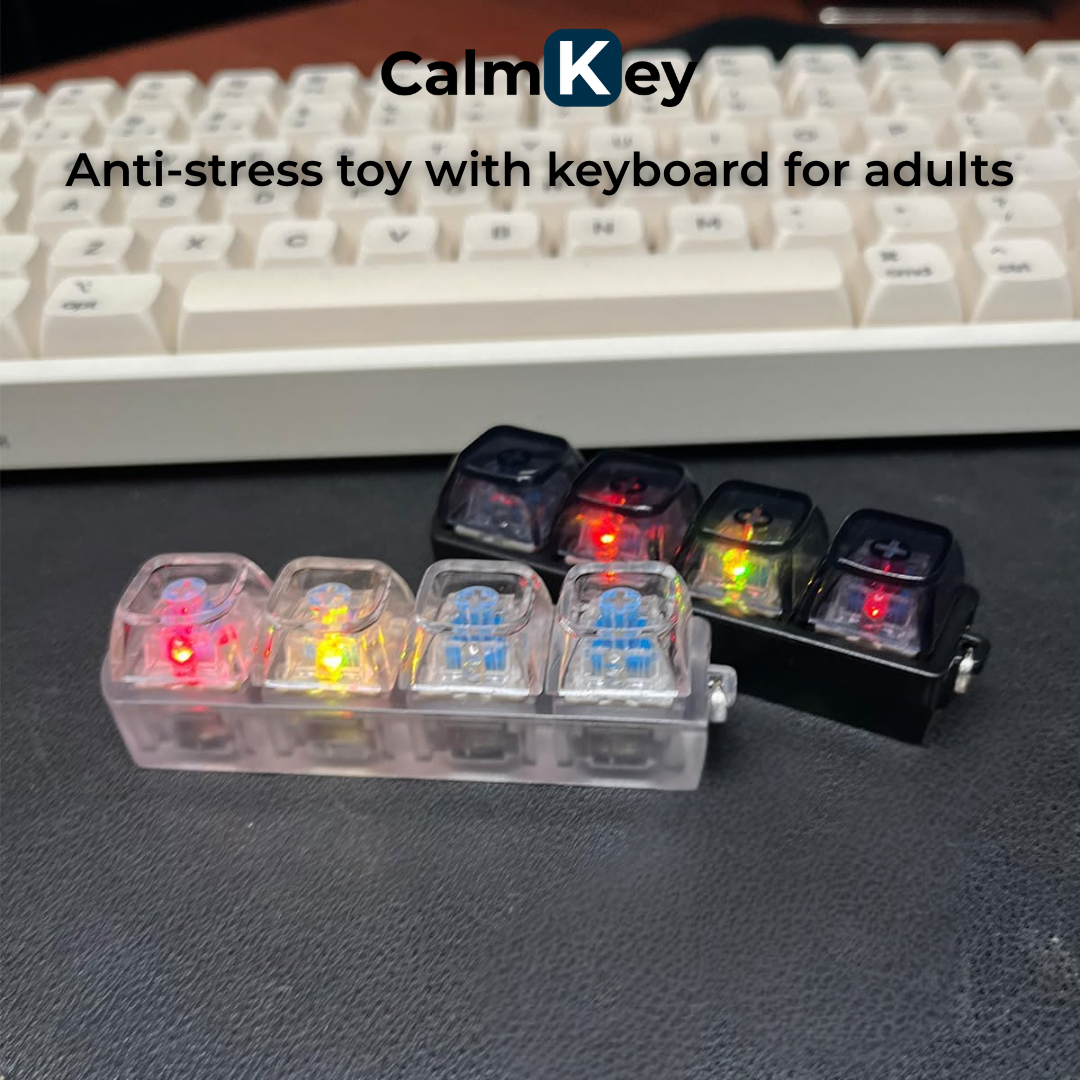 Anti-stress keyboard keychain