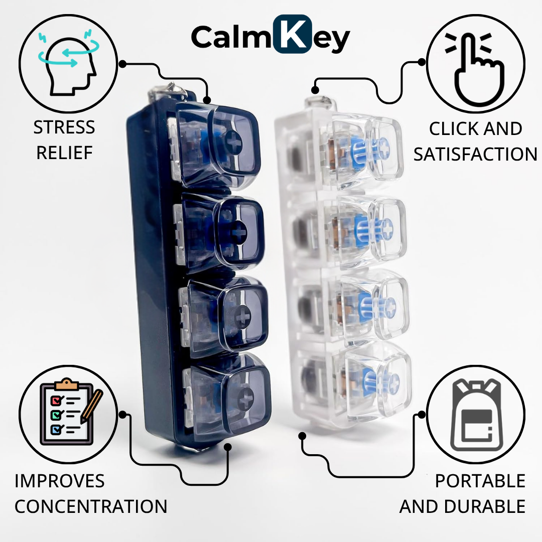 Anti-stress keyboard keychain
